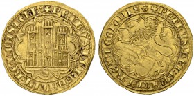 SPANIEN. Königreich. Pedro I., König von Kastilien und Leon, 1350-1369. Dobla de 35 Maravedis o. J., Sevilla. 4.55 g. Cayon 1282. Fr. 108. Selten in d...