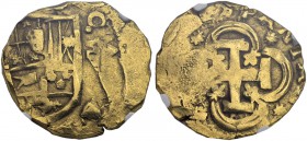 SPANIEN. Königreich. Carlos II. 1665-1700. 8 Escudos, Jahreszahl nicht lesbar (1666-1699). NGC XF45 (Seville mint). Sehr schön / Very fine.