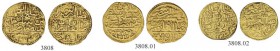 TÜRKEI. Selim II. 1566-1574. 1 Altin 974 H, Halab (Aleppo). 1 Altin 974 H, Msr (Kairo). Dazu: Sulayman I. Altin 926 H., Misr (Kairo), Schrötlingsriss....