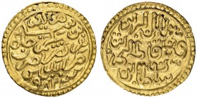 TÜRKEI. Murad III. 1574-1595. 1 Altin 982 H., Tarablus (Tripolis). 3.41 g. Pere 282 var. Fr. 4 (Lybien). Selten / Rare. Sehr schön-vorzüglich / Very f...