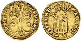 UNGARN. Karl Robert, 1308-1342. Goldgulden o. J. (1325-1342). 3.50 g. Pohl A1a. Huszar 440. Fr. 2. Fast sehr schön / About very fine.