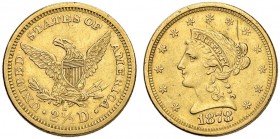 USA. 2 1/2 Dollars 1878 S, San Francisco. Coronet head type. 4.16 g. Fr. 114. Kleine Kratzer / Small scratches. Gutes sehr schön / Good very fine.