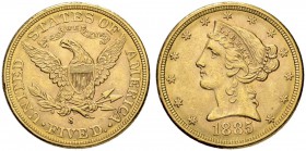 USA. 5 Dollars 1885 S, San Francisco. Liberty Head. 8.33 g. Fr. 145. Sehr schön-vorzüglich / Very fine-extremely fine.