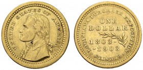 USA. 1 Dollar 1903. Louisiana Purchase Exposition - Jefferson. 1.66 g. Fr. 98. Sehr schön / Very fine.