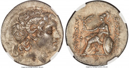 THRACIAN KINGDOM. Lysimachus (305-281 BC). AR tetradrachm (30mm, 17.30 gm, 11h). NGC Choice AU 5/5 - 3/5, Fine Style. Pergamum, ca. 297-281 BC. Diadem...