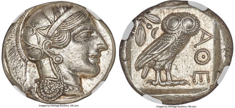 ATTICA. Athens. Ca. 440-404 BC. AR tetradrachm (25mm, 17.18 gm, 7h). NGC MS S 5/...