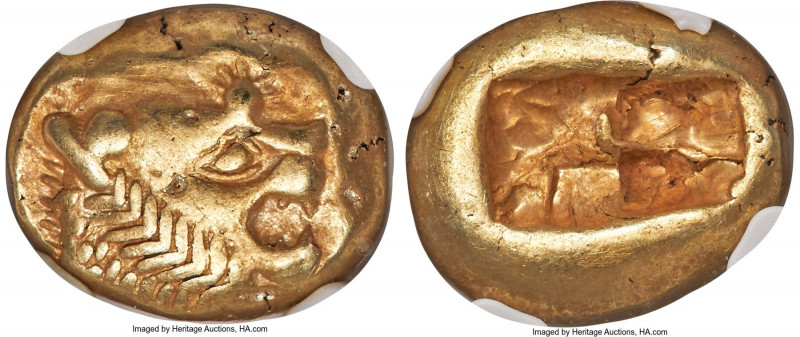 LYDIAN KINGDOM. Alyattes or Walwet (ca. 610-546 BC). EL third-stater or trite (1...
