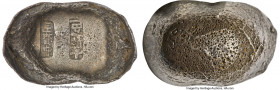 Qing Dynasty. Beijing Shizuyinbao ("City Pure Silver") Sycee of 10 Taels ND XF, cf. Cribb-XXII.B.177 (weight). 68x40mm. 375.26gm. Stamped in two colum...