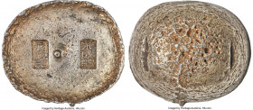 Qing Dynasty. Szechuan Piaoding ("Certified") Sycee of 11 Taels ND (c. 19th-20th Century) XF, cf. Cribb-Class XL.C. 63x55mm. 390.40gm. Stamped in two ...