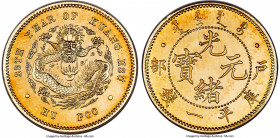 Kuang-hsü gold Proof Pattern Restrike "Kuping" Mace Year 29 (1903)-Dated PR66 NGC, L&M-1021, cf. Kann-930 (for original silver issue), WS-0004, Wencha...