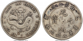 Kiangnan. Kuang-hsü Dollar CD 1899 VF Details (Chop Mark) PCGS, Nanking mint, KM-Y145a.2, L&M-222, Kann-74. Old Dragon variety. Characterized by scatt...
