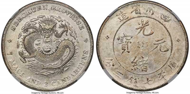 Szechuan. Kuang-hsü Dollar ND (1901-1908) AU58 NGC, KM-Y238, L&M-345, Kann-145. ...