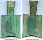 Spring & Autumn Period "Hollow Handle" Spade Money ND (650-400 BC) Certified 82 by Gong Bo Grading (photo-certificate), FD-24, Hartill-2.34, Thierry-T...