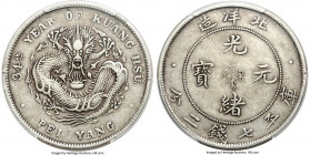 Chihli. Kuang-hsü Dollar Year 34 (1908) VF35 PCGS, Pei Yang Arsenal mint, KM-Y73.2, L&M-465. Long spine on tail, cloud connected variety. A satisfying...