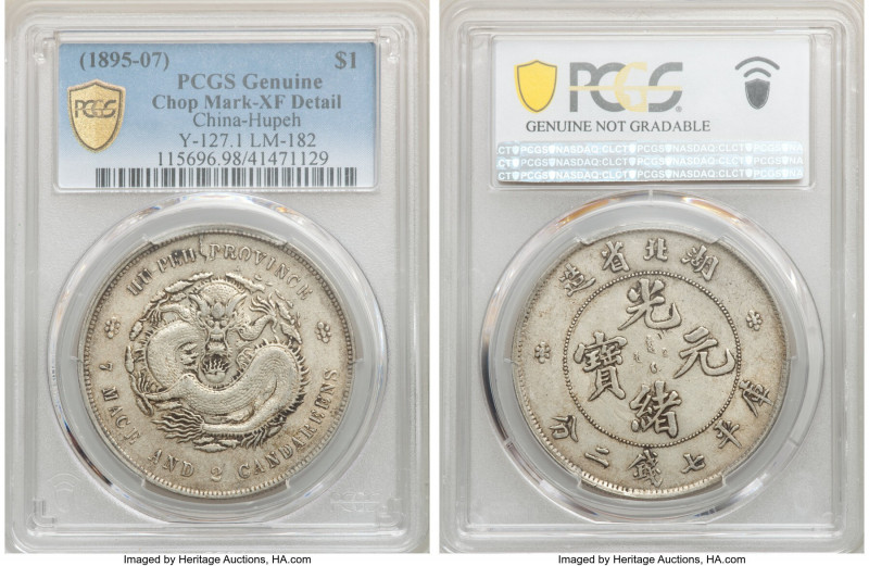 Hupeh. Kuang-hsü Pair of Certified Dollars ND (1895-1907) PCGS, 1) Dollar - XF D...