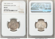 Kiangnan. Kuang-hsü 20 Cents CD 1901 MS64 NGC, KM-Y143a.6, L&M-238. Of praiseworthy visual caliber and revealing a lightly streaked, natural patina ov...