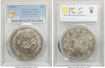 Kiangnan. Kuang-hsü Dollar CD 1901 XF Details (Graffiti) PCGS, KM-Y145a.6, L&M-244. Thick HAH variety. Softly struck outer registers highlight the imp...