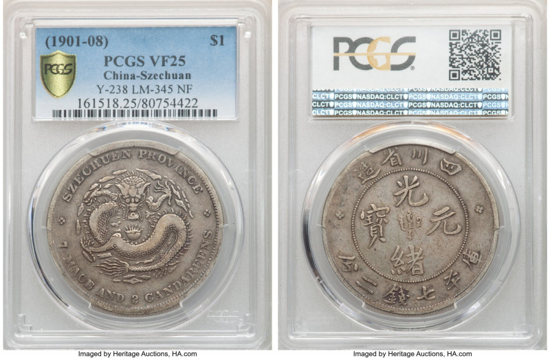 Szechuan. Kuang-hsü Dollar ND (1901-1908) VF25 PCGS, KM-Y238, L&M-345. Narrow-fa...