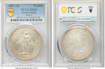 Victoria Trade Dollar 1897-(B) MS61 PCGS, Bombay mint, KM-T5, Prid-5. Softly patinated in silver over gently glistening fields. 

HID09801242017

...