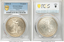 Victoria Trade Dollar 1898-B MS63 PCGS, Bombay mint, KM-T5, Prid-6. A brilliant selection displaying carefully picked out flow lines and whirling cart...