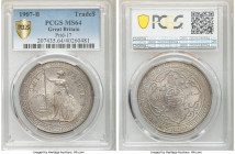 Edward VII Trade Dollar 1907-B MS64 PCGS, Bombay mint, KM-T5, Prid-17. Dressed in a veil of silty tone that carries striking elements of lilac and mid...