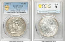 Edward VII Trade Dollar 1909-B MS62 PCGS, Bombay mint, KM-T5, Prid-19. Marked by a gentle glassy luster that enhances the presentation of clearly expr...