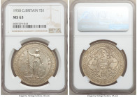 George V Trade Dollar 1930 MS63 NGC, London mint, KM-T5, Prid-28. A selection that instantly captivates on behalf of its rich metallic color and luste...