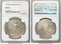 George V Trade Dollar 1930-B MS62 NGC, Bombay mint, KM-T5, Prid-27. An attractive representative limited in its certification by only mild instances o...
