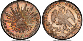 Republic 2 Reales 1861 Mo-CH MS67 PCGS, Mexico City mint, KM374.10. A conditionally scarce survivor imbued with atypical eye appeal, the obverse decor...