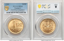 Republic gold "Founding of Singapore" 150 Dollars 1969 MS65 PCGS, KM7, Fr-1. AGW 0.7328 oz. 

HID09801242017

© 2020 Heritage Auctions | All Right...