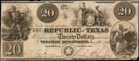 Texas

Austin, Texas. Republic of Texas. 1840s $20. Very Fine.

This popular Lone Star State Twenty has been cut cancelled.

Estimate: $200.00- ...