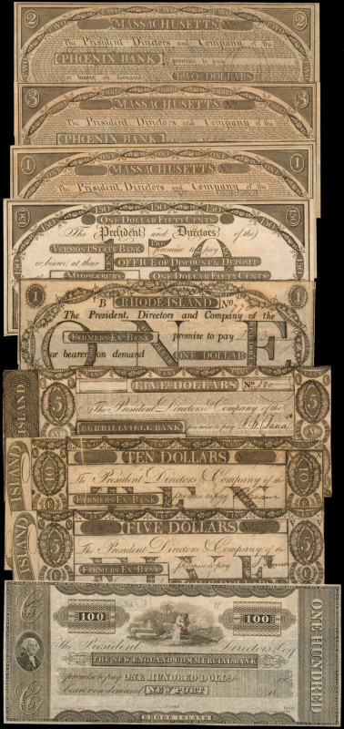 Mixed Obsoletes

Lot of (8) Mixed Obsoletes. 1800s $1 to $100. Fine to About U...