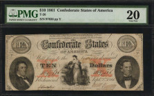 Confederate Currency

T-26. Confederate Currency. 1861 $10. PMG Very Fine 20.

No. 97636, Plate Y.

Estimate: $200.00- $300.00