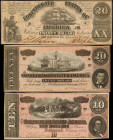 Confederate Currency

Lot of (3) T-18, 67 & 68. Confederate Currency. 1861 & 1864 $10 & $20. Very Fine.

Stains are found on the 1861 $100.

Est...