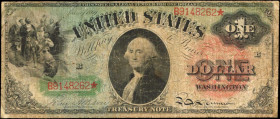 Legal Tender Notes

Fr. 18. 1869 $1 Legal Tender Note. Fine.

A popular Rainbow Series Ace, found here in a Fine state of preservation. A hole and...