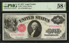 Legal Tender Notes

Fr. 36. 1917 $1 Legal Tender Note. PMG Choice About Uncirculated 58 EPQ.

Bright paper stands out on this 1917 Ace.

Estimat...
