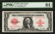 Legal Tender Notes

Fr. 40. 1923 $1 Legal Tender Note. PMG Choice Uncirculated 64 EPQ.

Cherry red overprints and bright paper stand out on this n...