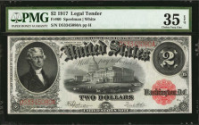 Legal Tender Notes

Fr. 60. 1917 $2 Legal Tender Note. PMG Choice Very Fine 35 EPQ.

Estimate: $200.00- $300.00