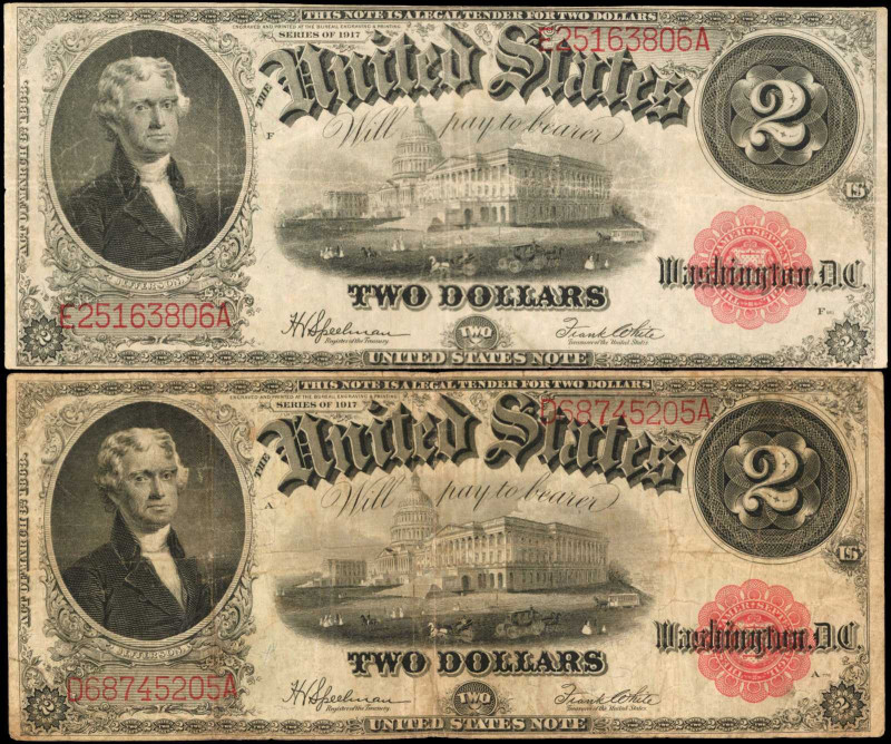 Legal Tender Notes

Lot of (2) Fr. 60. 1917 $2 Legal Tender Note. Fine & Very ...