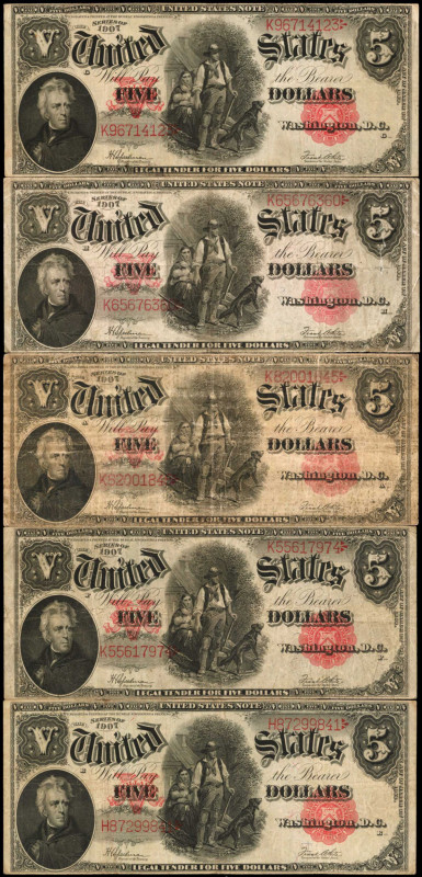 Legal Tender Notes

Lot of (5) Fr. 91. 1907 $5 Legal Tender Note. Fine & Very ...