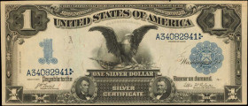 Silver Certificates

Fr. 226a. 1899 $1 Silver Certificate. Choice Fine.

Mounting remnants, brittleness is noticed on this Silver Certificate.

...