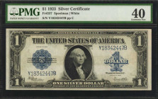 Silver Certificates

Fr. 237. 1923 $1 Silver Certificate. PMG Extremely Fine 40.

Estimate: $50.00- $100.00