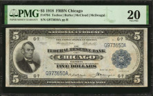 Federal Reserve Bank Notes

Fr. 794. 1918 $5 Federal Reserve Bank Note. Chicago. PMG Very Fine 20.

A Very Fine offering of this $5 FRBN from the ...