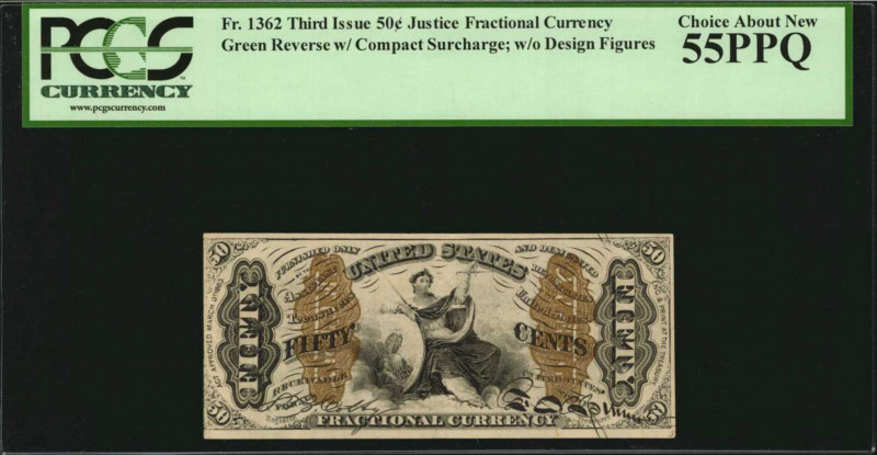Third Issue

Fr. 1362. 50 Cents. Third Issue. PCGS Currency Choice About New 5...