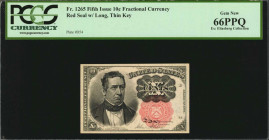 Fifth Issue

Fr. 1265. 10 Cents. Fifth Issue. PCGS Currency Gem New 66 PPQ.

Red seal with long, thin key.

Estimate: $200.00- $300.00