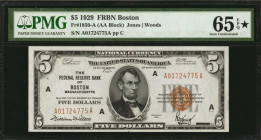 Federal Reserve Bank Notes

Fr. 1850-A. 1929 $5 Federal Reserve Bank Note. Boston. PMG Gem Uncirculated 65 EPQ*.

This FRBN has earned PMG's covet...