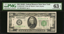Federal Reserve Notes

Fr. 2058-BW*. 1934D $20 Federal Reserve Star Note. Wide. New York. PMG Choice Uncirculated 63 EPQ.

A high grade example of...