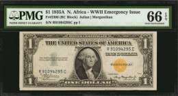 North Africa Emergency Note

Fr. 2306. 1935A $1 North Africa Emergency Note. PMG Gem Uncirculated 66 EPQ.

Estimate: $300.00- $500.00