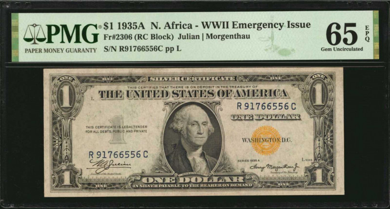 North Africa Emergency Note

Fr. 2306. 1935A $1 North Africa Emergency Note. P...