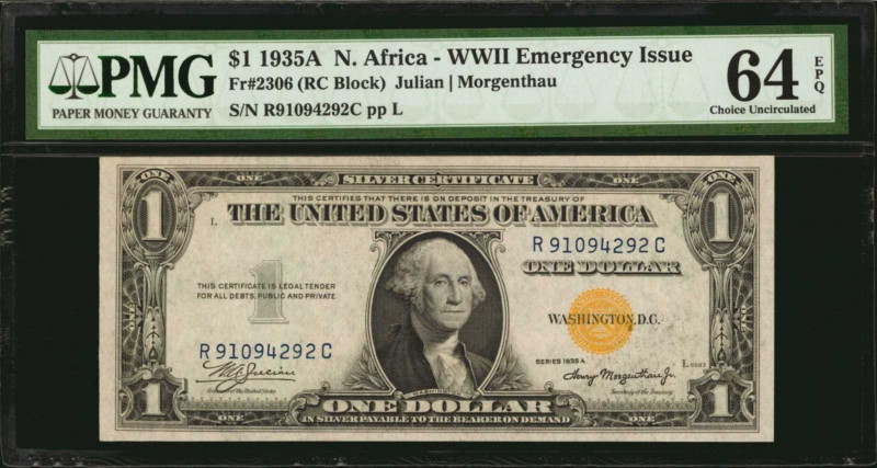 North Africa Emergency Note

Fr. 2306. 1935A $1 North Africa Emergency Note. P...